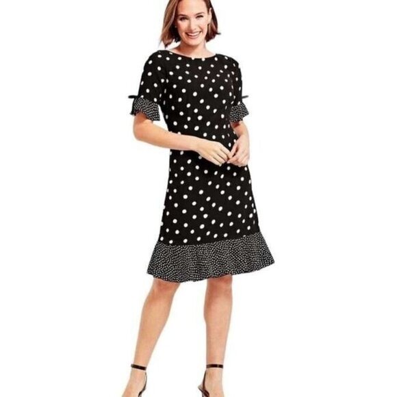 TALBOTS CREPE SHIFT DRESS - Picture 5 of 9